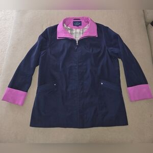 Mackintosh Jacket Women's large coat Navy Blue Purple